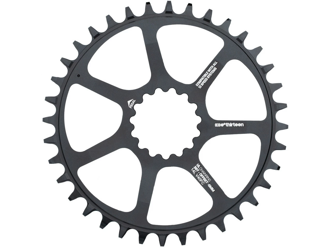 E-thirteen Kettenblatt Ultralight Guidering Direct Mount 1-fach – Bild 3