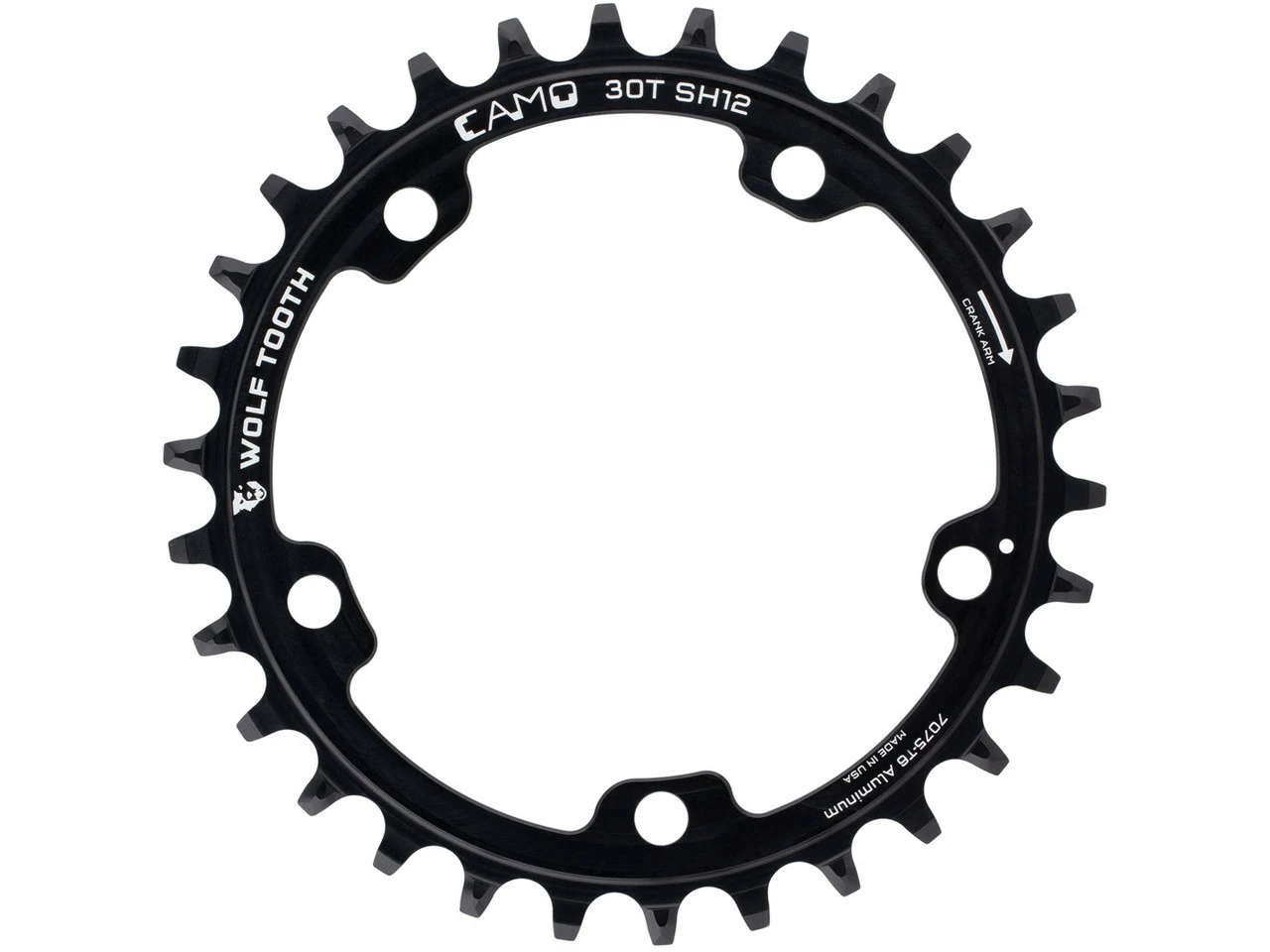 Wolf Tooth Components CAMO Aluminium Round Kettenblatt Für Shimano HG+ 12-fach Kette – Bild 3