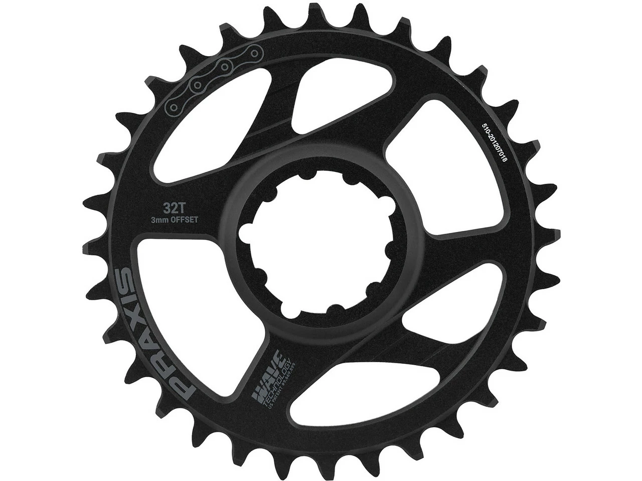Praxis Works DM 3-Bolt MTB Wave Tech Kettenblatt Direct Mount 3 Mm Offset