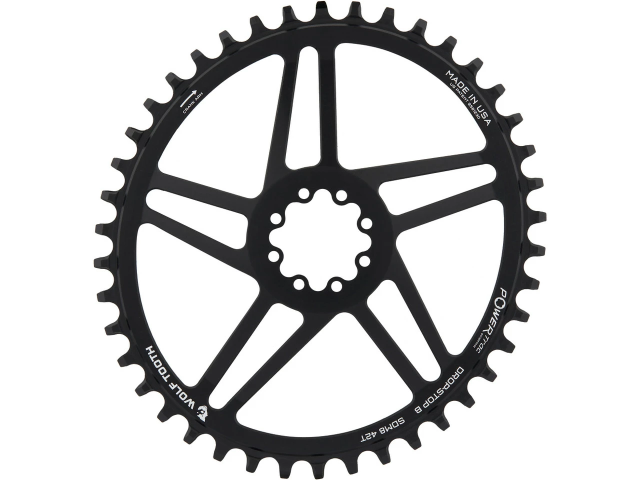 Wolf Tooth Components Elliptical Direct Mount Kettenblatt Für SRAM 8-Bolt